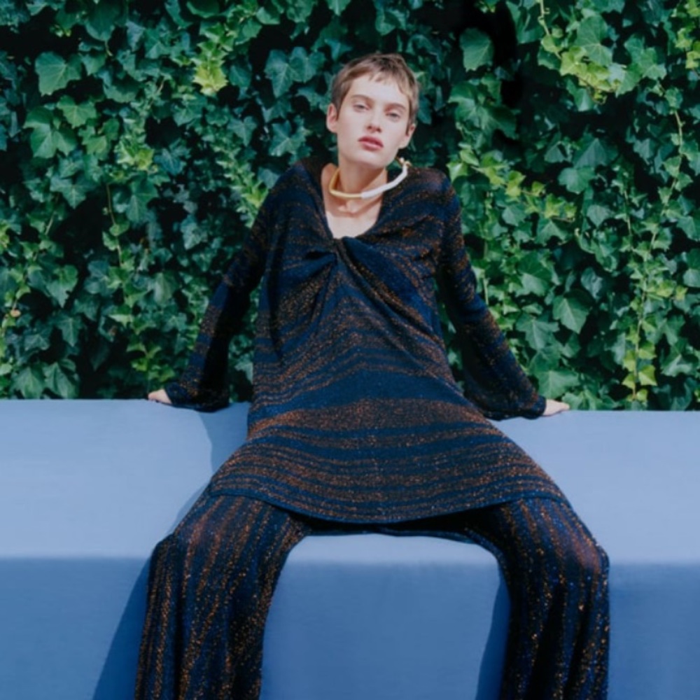 Zara Metallic thread knit tunic - Picture 1 of 5
